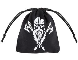 // SAC À DÉS NAIN NOIR AVEC APPLIQUÉ BLANC